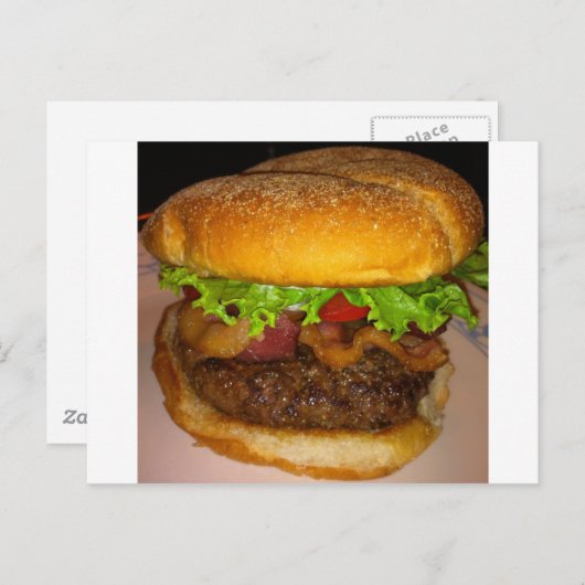 BACON BURGER POSTKARTE (Vorne/Hinten)