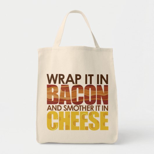 Bacon & Cheese, BITTE! Tragetasche (Vorne)
