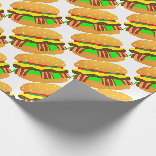 Bacon Cheeseburger Geschenkpapier (Ecke)