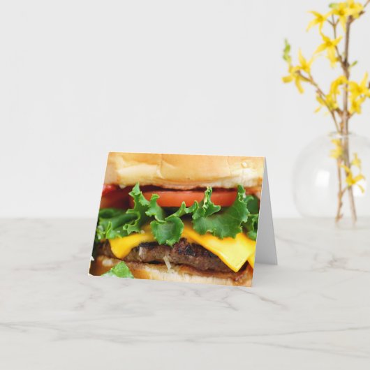 Bacon Cheeseburger Karte (Gelbe Blume)