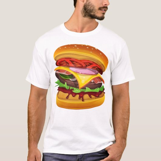 Bacon Cheeseburger mit Arbeiten T-Shirt (Vorderseite)