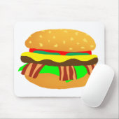 Bacon Cheeseburger Mousepad (Mit Mouse)