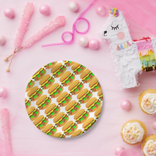 Bacon Cheeseburger Pappteller (Party)