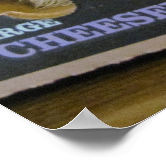 Bacon Cheeseburger Pizza Überdosis Kitty Poster (Ecke)