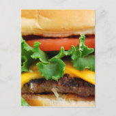 Bacon Cheeseburger Postkarte (Vorderseite)