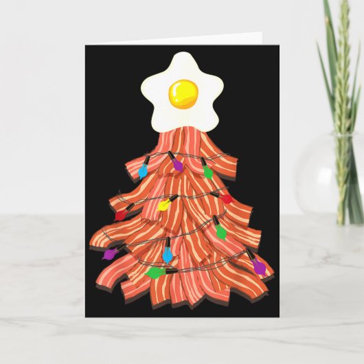 Bacon Christmas Tree Egg Top Shirt _ Funny Rk Love Karte (Vorderseite)