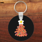 Bacon Christmas Tree Egg Top Shirt _ Funny Rk Love Schlüsselanhänger (Vorderseite)