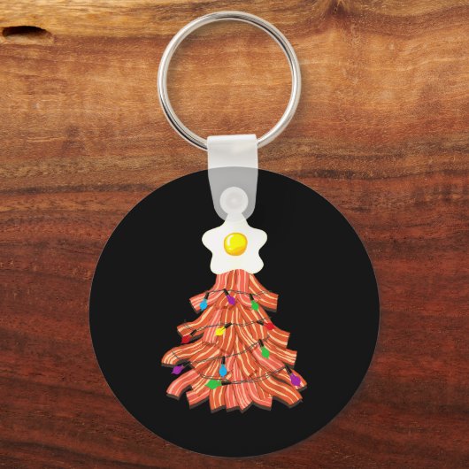 Bacon Christmas Tree Egg Top Shirt _ Funny Rk Love Schlüsselanhänger (Vorderseite)