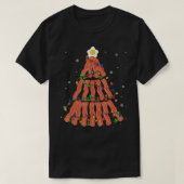 Bacon Christmas Tree Niedliche Weihnachtsbeleuchtu T-Shirt (Design vorne)