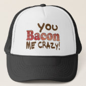 Bacon Crazy Truckerkappe (Vorderseite)