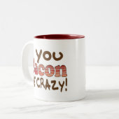 Bacon Crazy Zweifarbige Tasse (Vorderseite Links)
