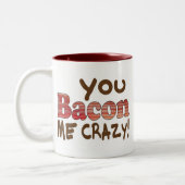 Bacon Crazy Zweifarbige Tasse (Links)