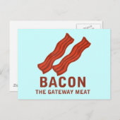Bacon, das Gateway-Fleisch Postkarte (Vorne/Hinten)