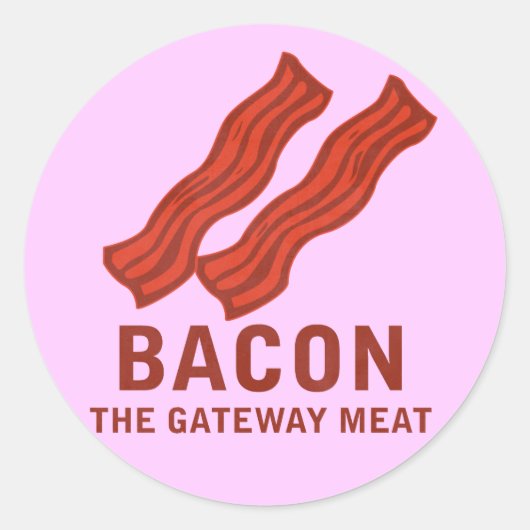 Bacon, das Gateway-Fleisch Runder Aufkleber (Vorderseite)
