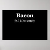Bacon Definition Meat Candy Poster (Vorne)