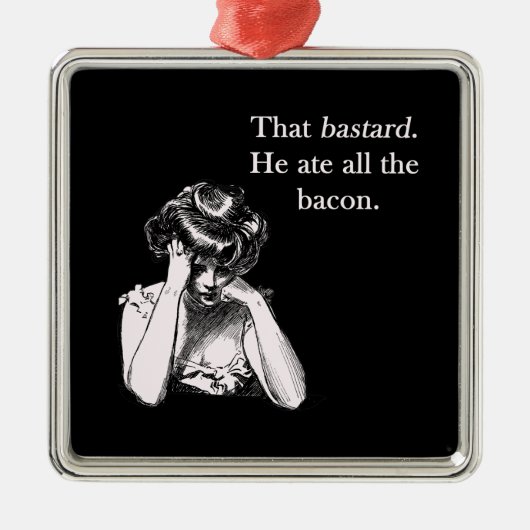 Bacon, der Bastard, aß er alle Silbernes Ornament (Vorne)
