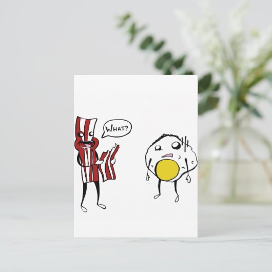Bacon Eating Bacon Postkarte (Stehend Vorderseite)