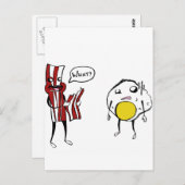 Bacon Eating Bacon Postkarte (Vorne/Hinten)