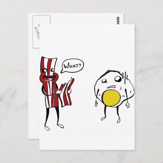Bacon Eating Bacon Postkarte (Vorne/Hinten)