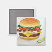Bacon Egg Cheeseburger Magnet (Vorderseite/Rückseite)