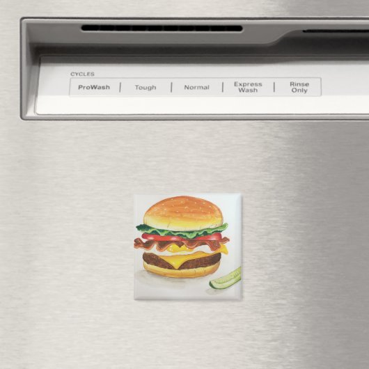 Bacon Egg Cheeseburger Magnet (In Situ (Geschirrspüler))