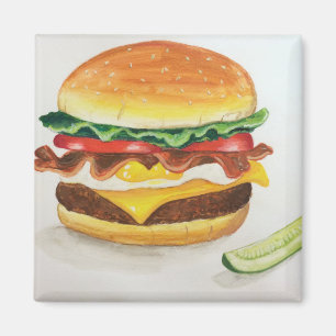 Bacon Egg Cheeseburger Magnet