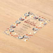 Bacon & Eggs Frühstück Brunch Brautparty Acryleinladungen (Ablage )