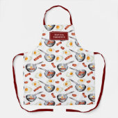 Bacon & Eggs Frühstücksbuffet Individuelle Name Schürze (Vorderseite)