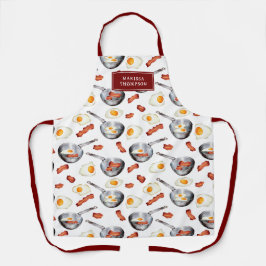 Bacon & Eggs Frühstücksbuffet Individuelle Name Schürze