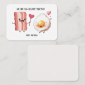 BACON EGGS KID PUNNY Valentinstag Klasse Mitteilungskarte (Vorne/Hinten)