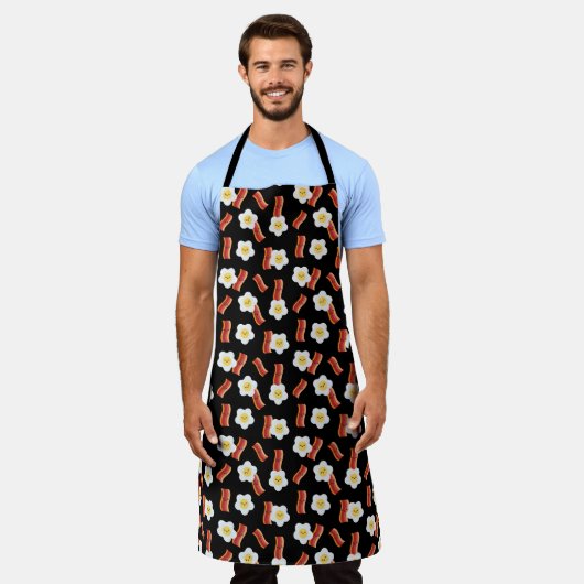 Bacon & Eggs Niedlich Kawaii Charaktermuster Schwa Schürze (Getragen)