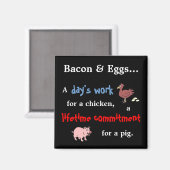 Bacon & Eggs Zitat Magnet (Vorderseite/Rückseite)