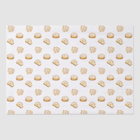 Bacon Ei and Cheese Bagel Breakfast Sandwich NYC Seidenpapier (Vorderseite)