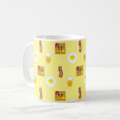 Bacon, Eier, Waffeln und Orangensaft Kaffeetasse (Vorderseite Links)