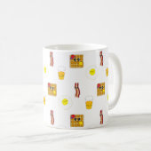 Bacon, Eier, Waffeln und Orangensaft Kaffeetasse (VorderseiteRechts)