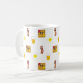 Bacon, Eier, Waffeln und Orangensaft Kaffeetasse (Vorderseite Links)