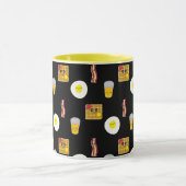 Bacon, Eier, Waffeln und Orangensaft Tasse (Zentrum)