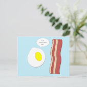 Bacon & Eierpostkarte Postkarte (Stehend Vorderseite)