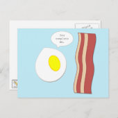 Bacon & Eierpostkarte Postkarte (Vorne/Hinten)