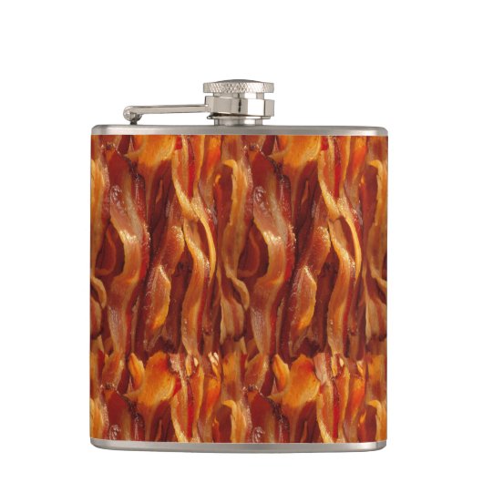 Bacon Field Lecker Muster Flachmann (Vorderseite)