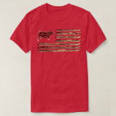 Bacon Flag Pig Vintag T-Shirt (Design vorne)