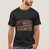 Bacon Flag Pig Vintag T-Shirt (Vorderseite)