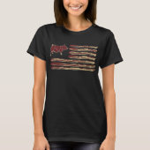 Bacon Flag Pig Vintager T - Shirt (Vorderseite)