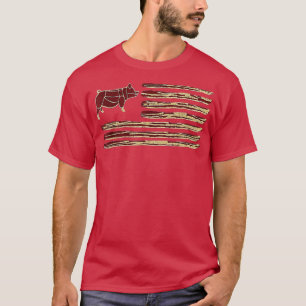 Bacon-Flagge-Schwein-Vintage T-Shirt