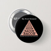 Bacon Food Pyramide Button (Vorne & Hinten)