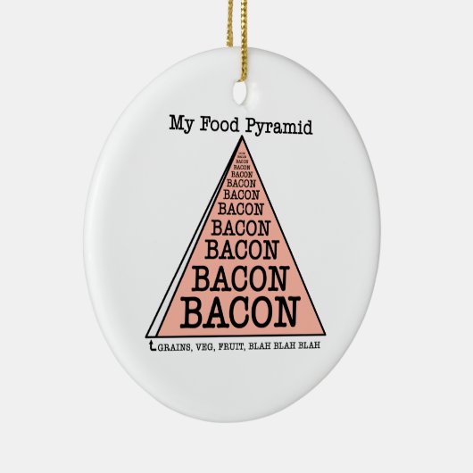Bacon Food Pyramide Keramik Ornament (Rechts)