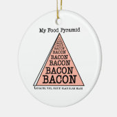 Bacon Food Pyramide Keramik Ornament (Links)