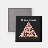 Bacon Food Pyramide Magnet (Vorderseite/Rückseite)