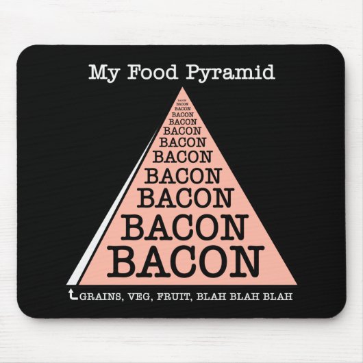 Bacon Food Pyramide Mousepad (Vorne)