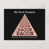 Bacon Food Pyramide Postkarte (Vorderseite)